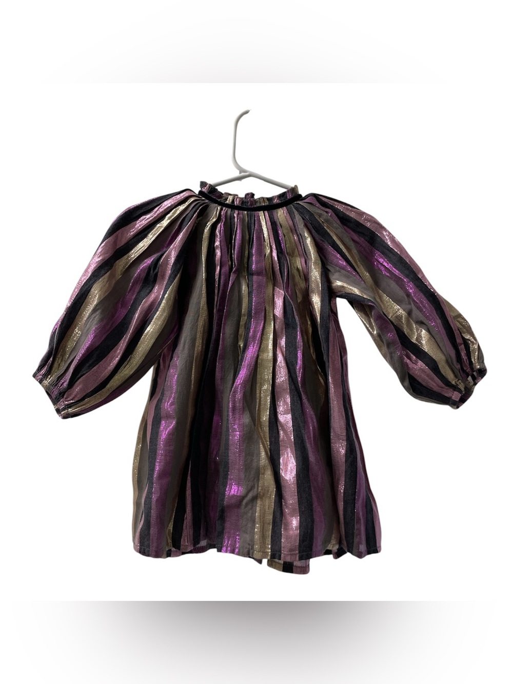 Velveteen Metallic Striped Evelyn Dress